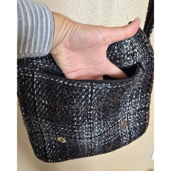 Jonathan Richard 100% wool crossbody purse made in Ireland - Picture 9 of 11